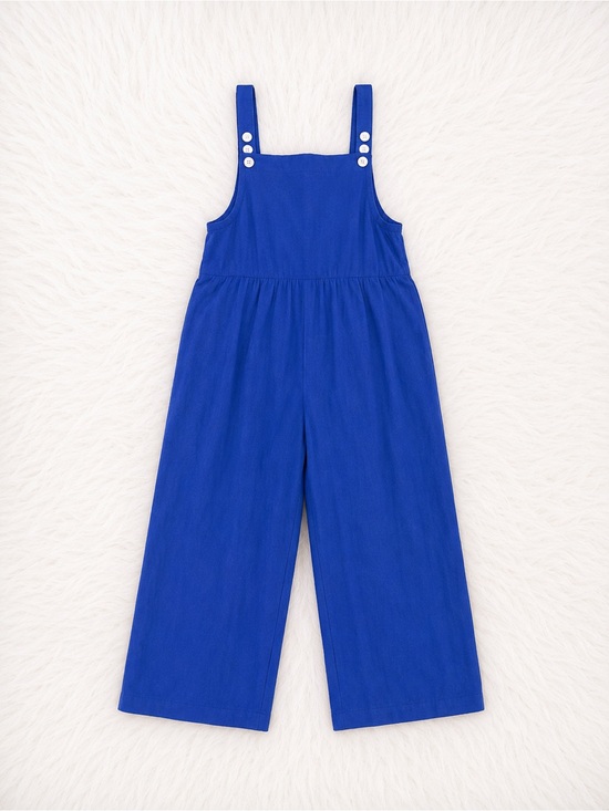 Pants - Cobalt Blue Wide Leg Jumpsuit Overalls Medium Boho Minimalist Boutique Romper